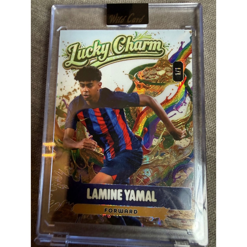 Lamine Yamal 2024 Wild Card Lucky Charm 1/1 One of One Soccer Card Barcelona